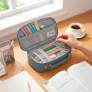 Estojo Escolar Organizador com 3 Divisórias [Cinza]