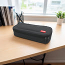 Estojo Escolar Organizador com 3 Divisórias [Preto]