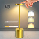 Luminária de Mesa Led 3 Cores Recarregável [Dourado]