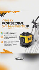 Kit Nível a Laser Profissional 3D com Tripé [12 Linhas]